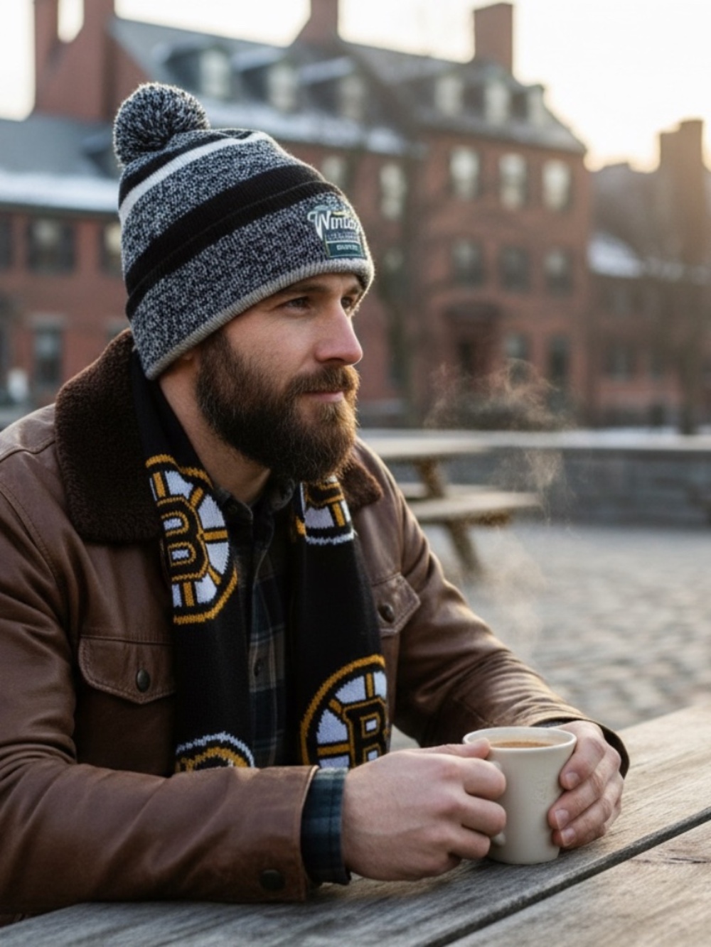 NHL WINTER CLASSIC BOSTON Ski Cap Hat Knitted